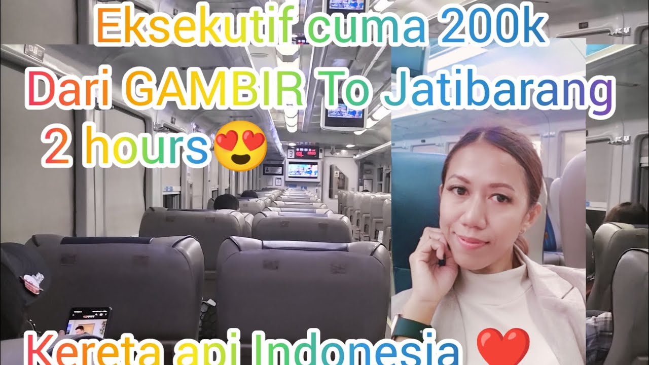Mudik puasa Dari GAMBIR station menuju Jatibarang station! Eksekutif express train🇮🇩,KEREN #gambir