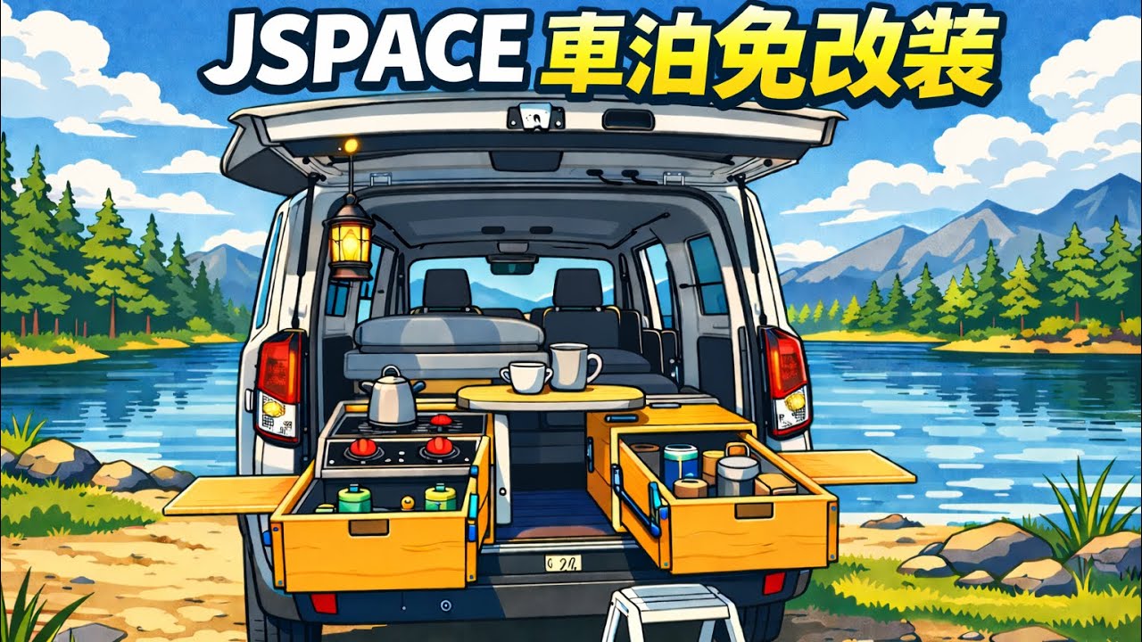 JSPACE｜4萬5可拆式車泊露營箱｜ 比townace  空間大｜露營  ｜車泊 ｜中華三菱｜老婆大人｜肯定喜歡的露營車｜ camping