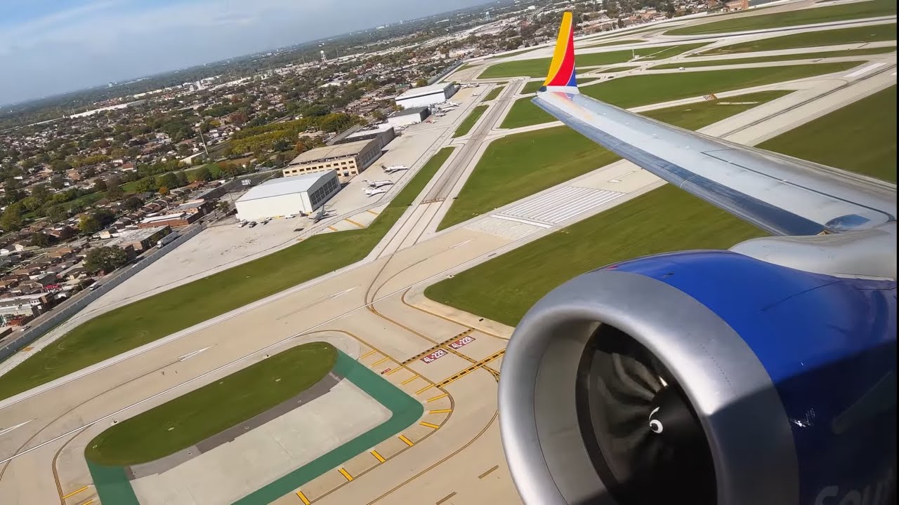 (MAX Buzzsaw!) Full Thrust Takeoff | Southwest 737 MAX 8 | Chicago MDW