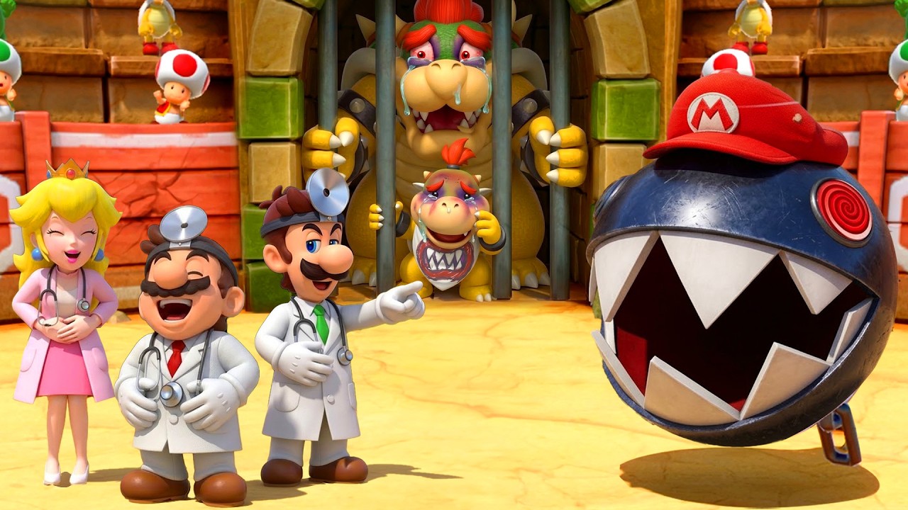 Mario Party Series: All Bowser & Bowser Jr Minigames Battle! Mario Vs Luigi Vs Peach Vs Daisy