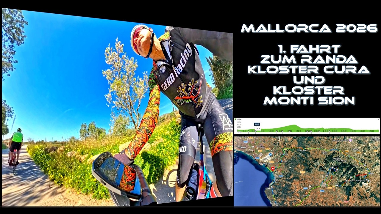 Mallorca 2026  1. lange Gruppenfahrt mit Hürzeler von Arenal zum Randa und Monti Sion