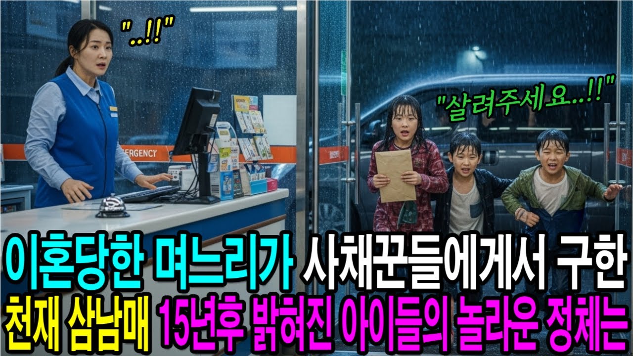 이혼당한 며느리가 사채꾼들에게서 구한 천재 삼남매, 15년뒤 밝혀진 아이들의 놀라운 정체는..l노후사연ㅣ감동사연ㅣ사연라디오ㅣ오디오북