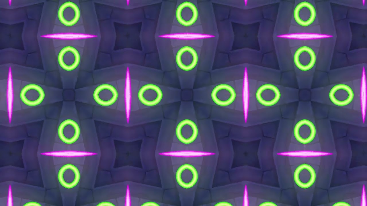Kaleidoscope Video 5 in 4K for 1 hour DJ loop Fractal Animation