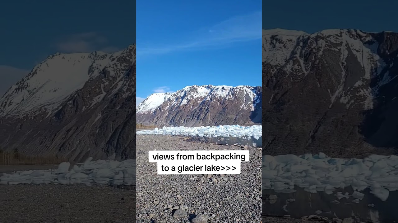 Would you backpack for views like these? #glacierlake #glacier #backpacking #alaska #camping