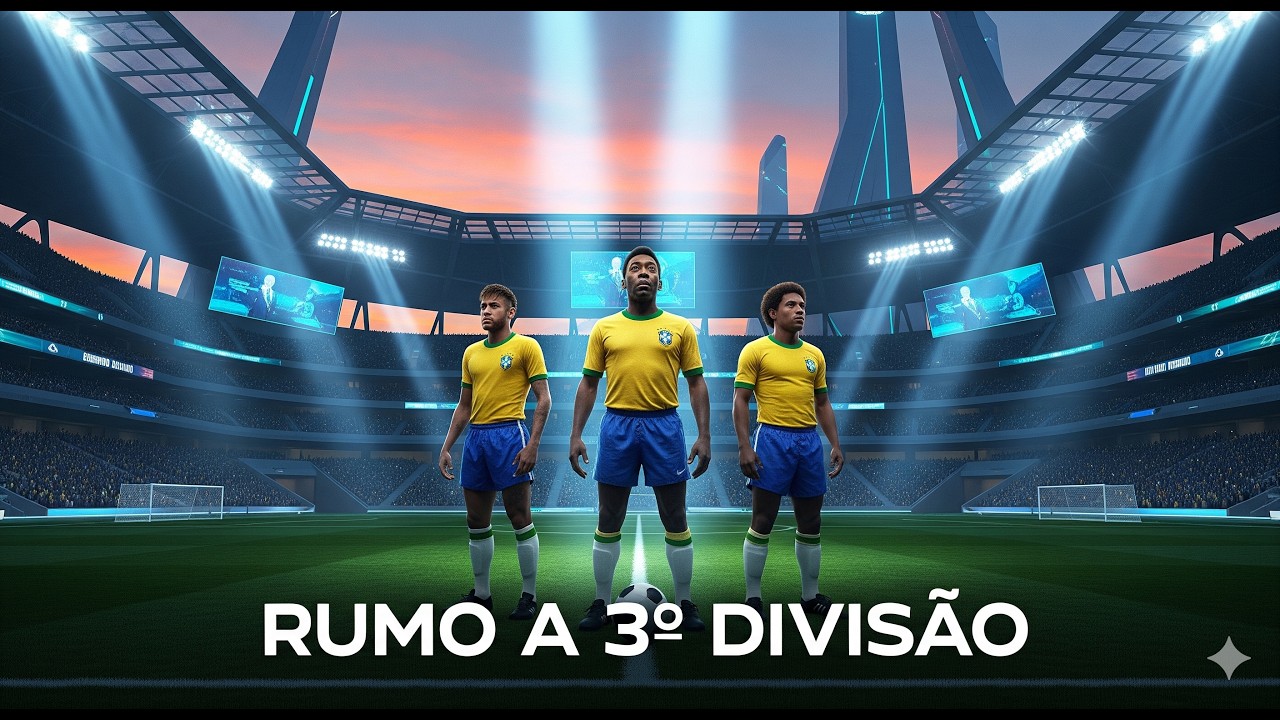 RUMO À 3º DIVISÃO COM TRIO LENDÁRIO #pelé #neymar #bebeto