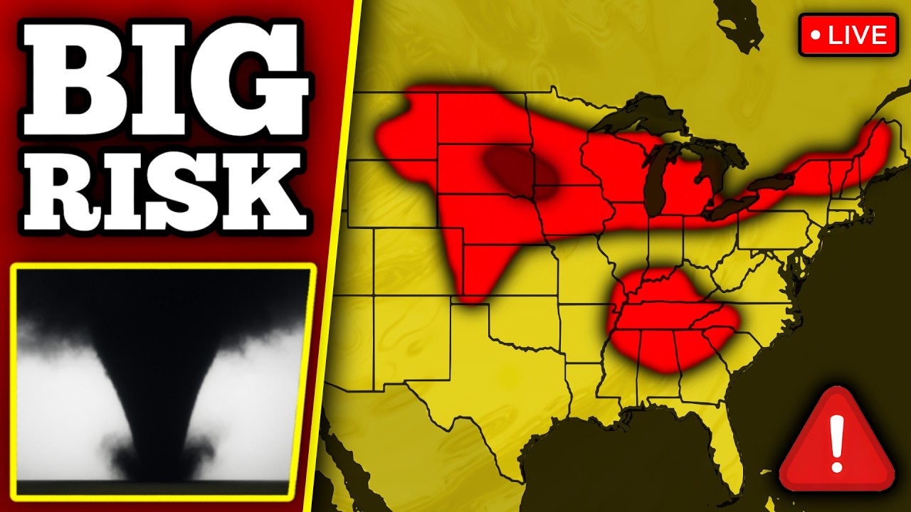 🔴 BREAKING TORNADO THREAT COVERAGE - Tornadoes Possible With LIVE Storm Chasers...