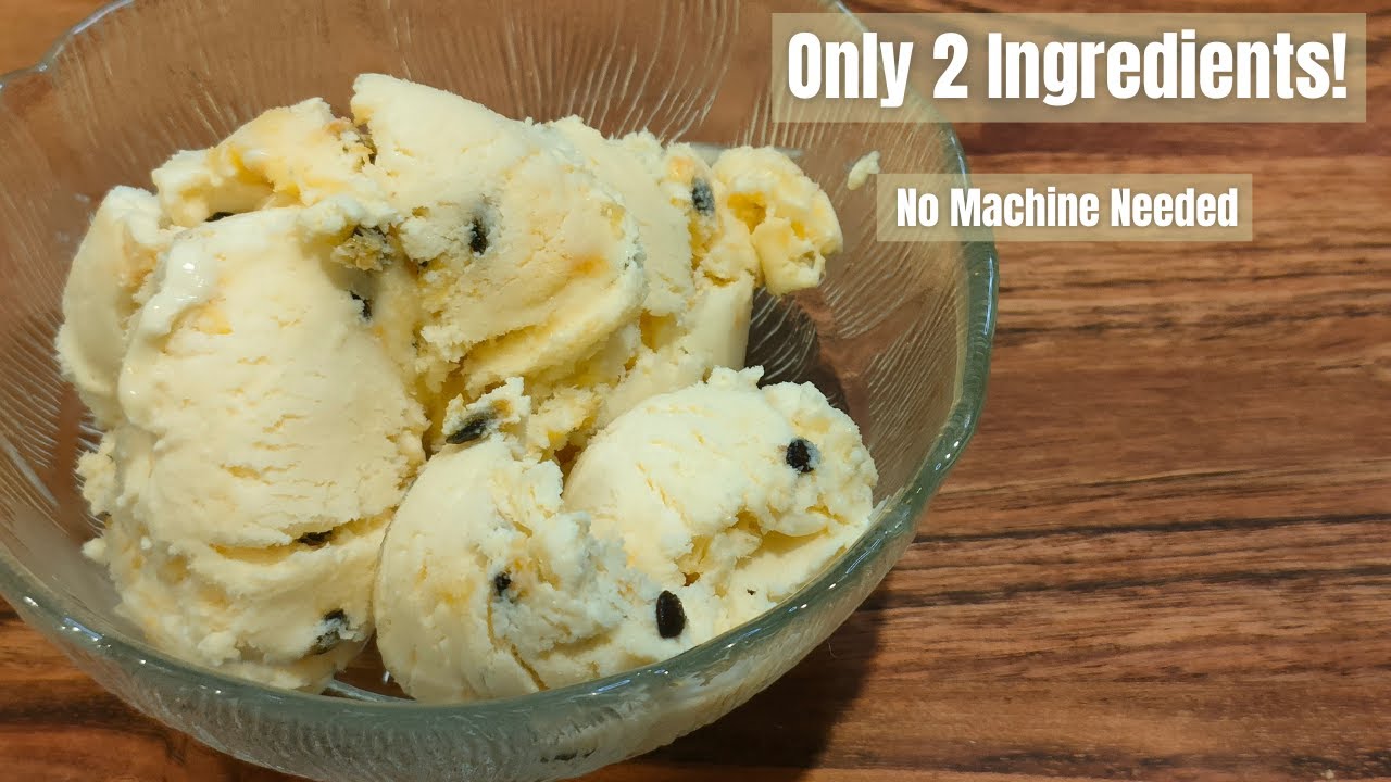 No-Churn Ice Cream with a Homegrown Twist 🍦 2-Ingredient Passionfruit Delight  Tuesday Treats