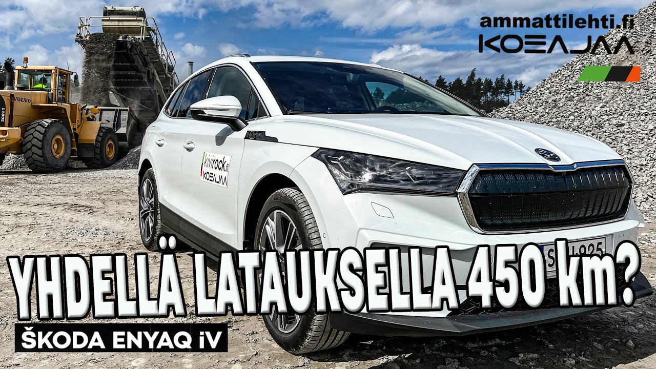 Sopiiko Skoda Enyaq iV80 pitkän matkan ajoon - pääseekö yhdellä latauksella Vaasasta Helsinkiin?