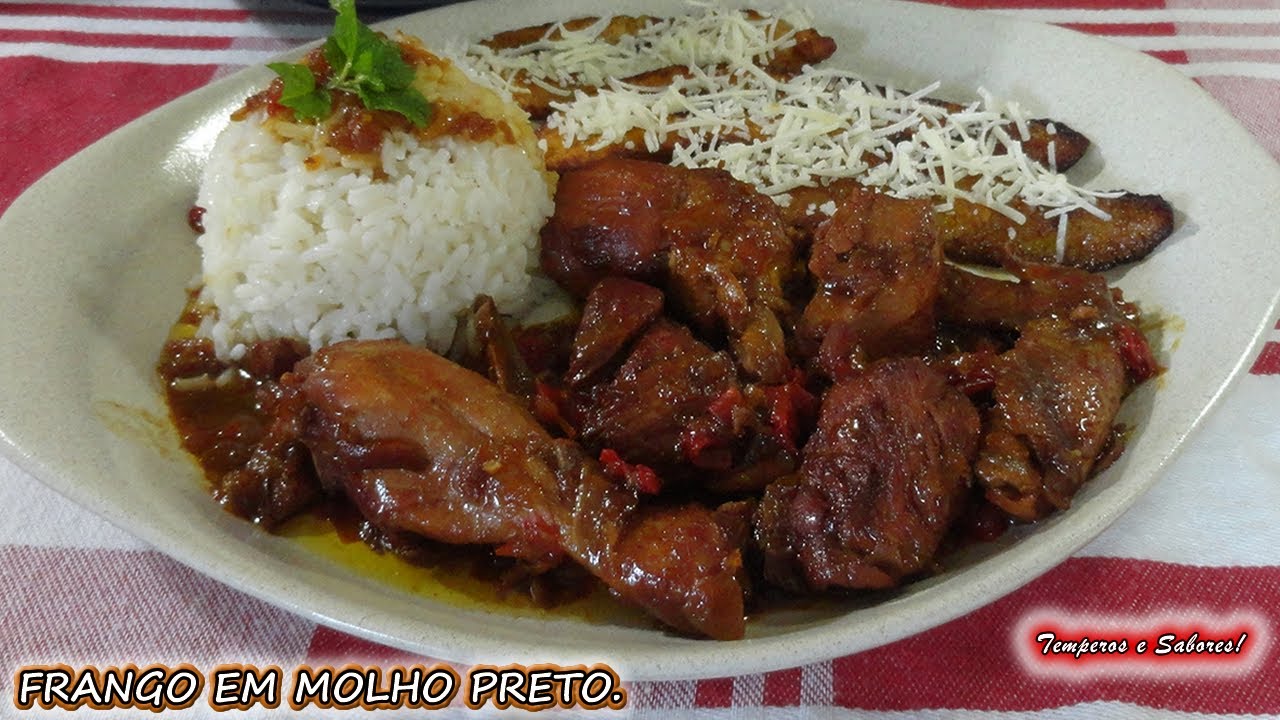 FRANGO EM MOLHO PRETO receita especial para o Natal muito fácil