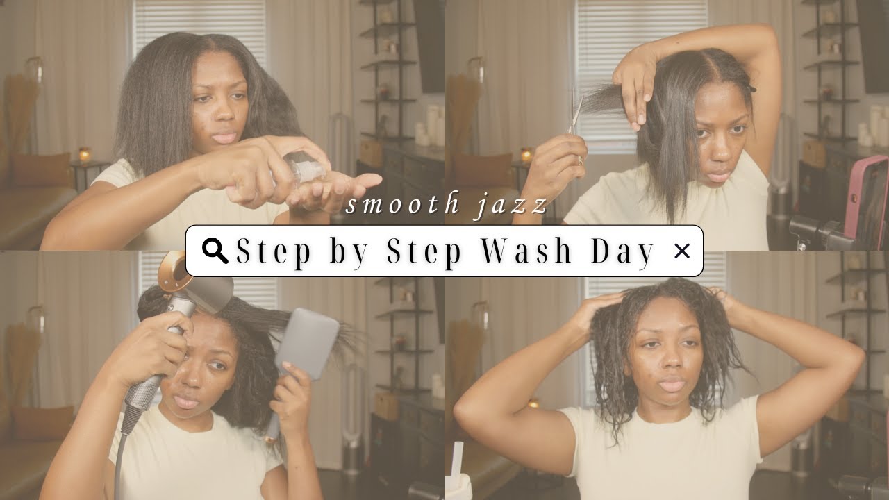 Full Wash Day Routine | Step by Step Silk Press Process | Niara Alexis