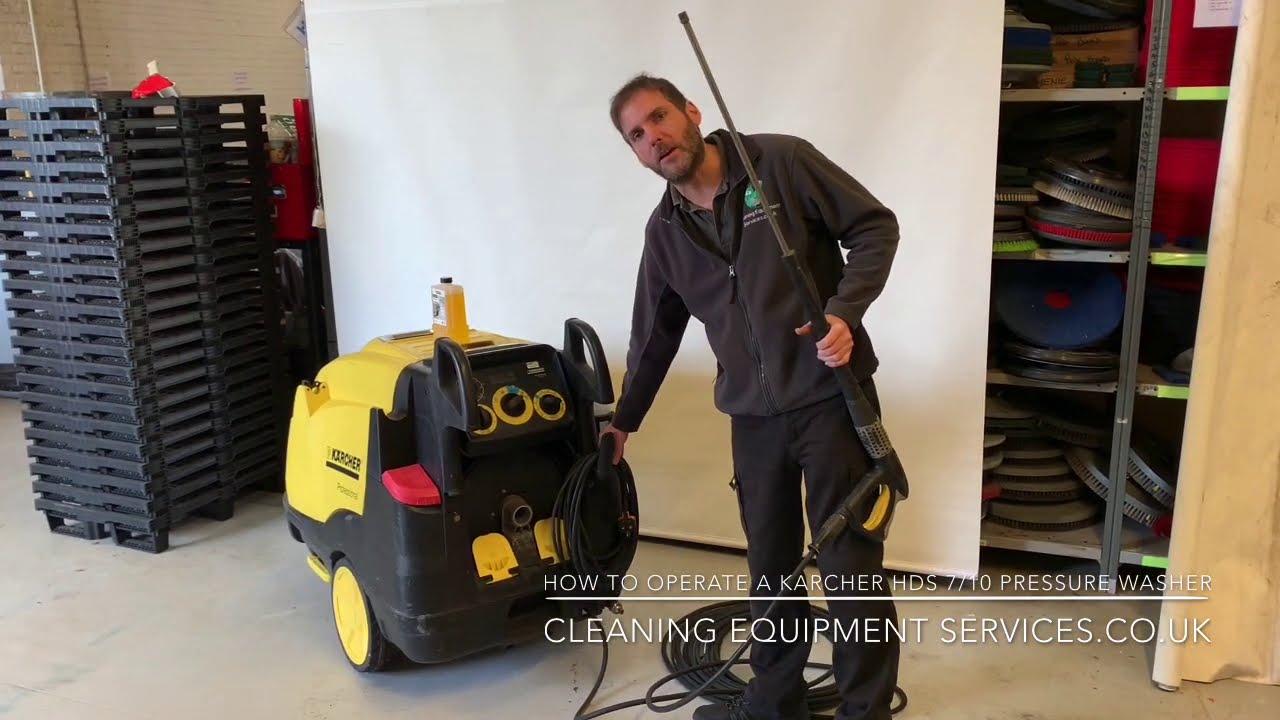 How To Operate & Use A Karcher HDS 7/10 Hot Water Pressure Washer Instructions Training Video