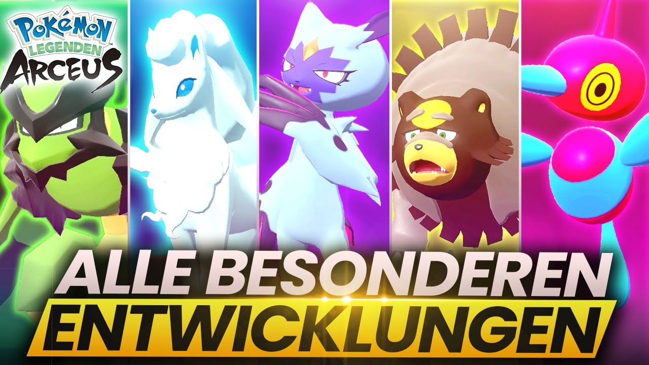 Alle BESONDEREN ENTWICKLUNGEN und wie ihr sie bekommt! - Pokemon Legenden Arceus