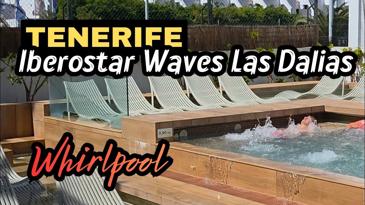 La piscine à remous sur la terrasse supérieure de l'hôtel Iberostar Waves Las Dalias à Tenerife