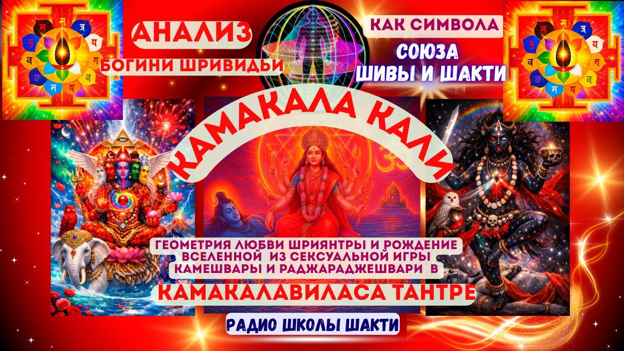 Анализ Богини Шривидьи КАМАКАЛА КАЛИ как символа союза Шивы и Шакти геометрия любви Шриянтры