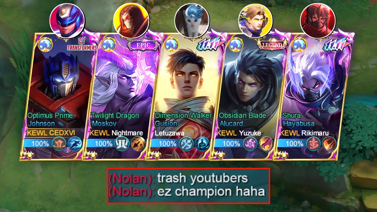 5 MAN MYTHICAL IMMORTAL YOUTUBERS IN MCL!?😳(Best of the best)