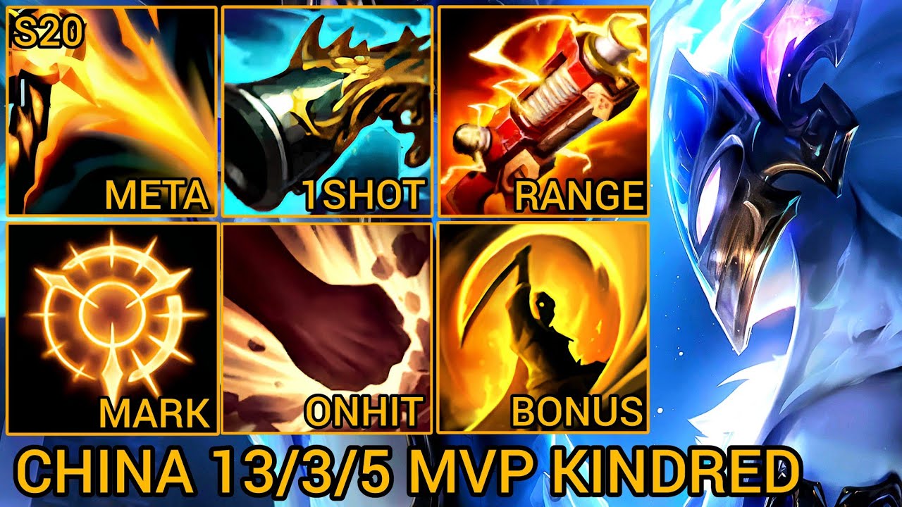 Legend Top 2 Kindred Quadrakills MVP 13/3/5 - China Wild Rift New Meta Build & Runes By Tiarty