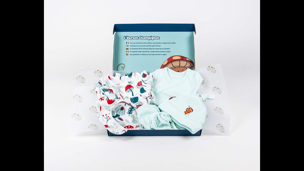 Coffret cadeau naissance L'Ourson Champignon