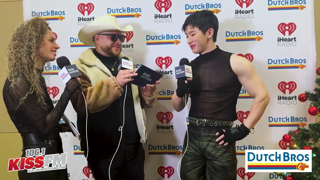 Kid Kraddick Morning Show Interview with Wonho at Jingle Ball 2024 in Dutch Bro's Social Stop
