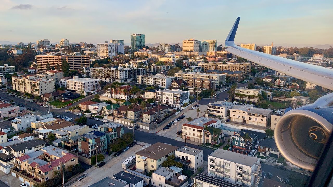 BREATHTAKING Sunset San Diego Approach and Landing – JetBlue Airways – Airbus A321-231 – N992JB