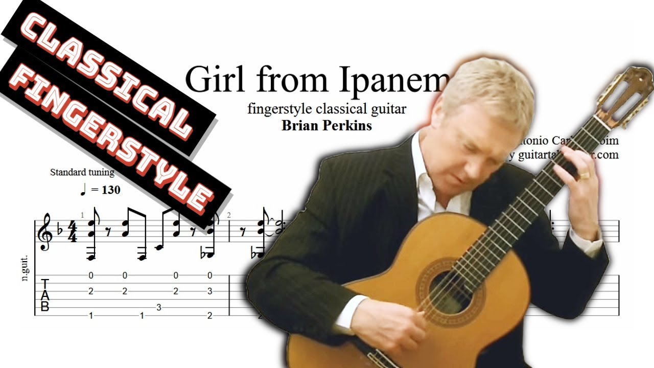 Girl from Ipanema TAB - fingerstyle classical guitar tabs (PDF + Guitar Pro)