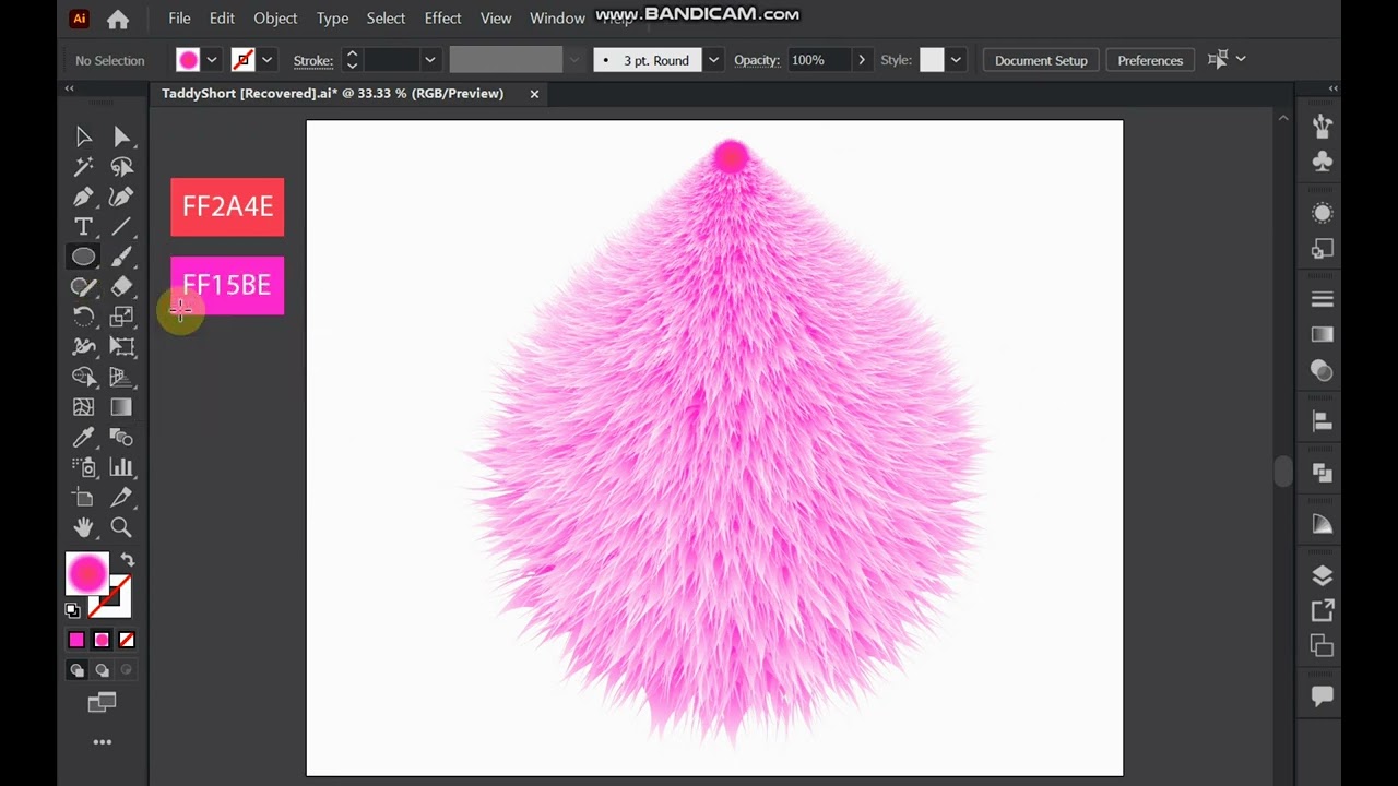 How To Create Funny Hair Cartoon Design Adobe Illustrator Tutorial #adobeillustrator #illustrator