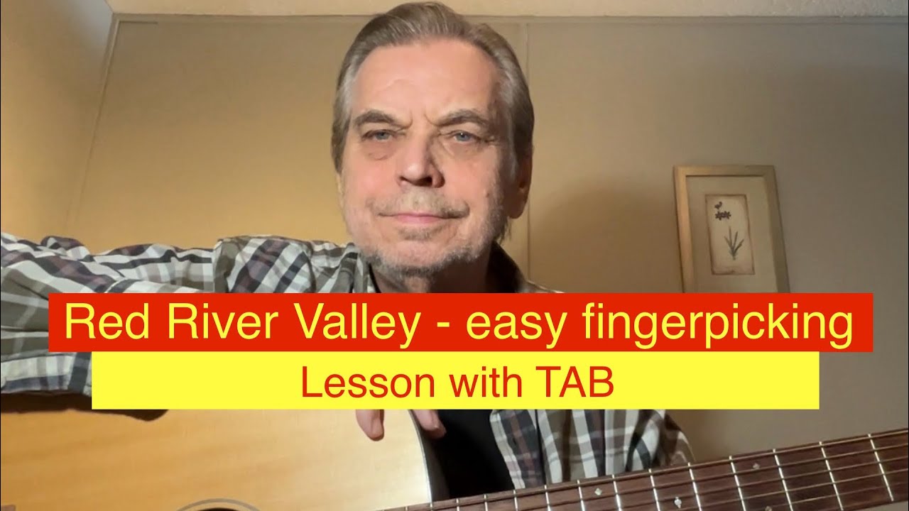 RED RIVER VALLEY - easy fingerpicking guitar lesson with TAB