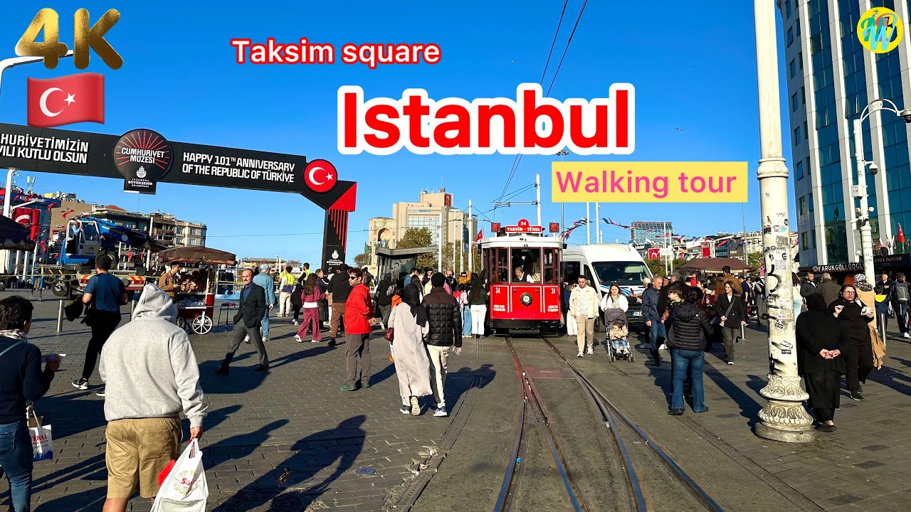 Istanbul vlog/Taksim square /26 October 2024/ walking tour/4k60fps HDR