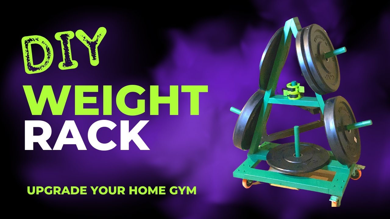 DIY Weight Plate Storage Rack | Home Gym Organization