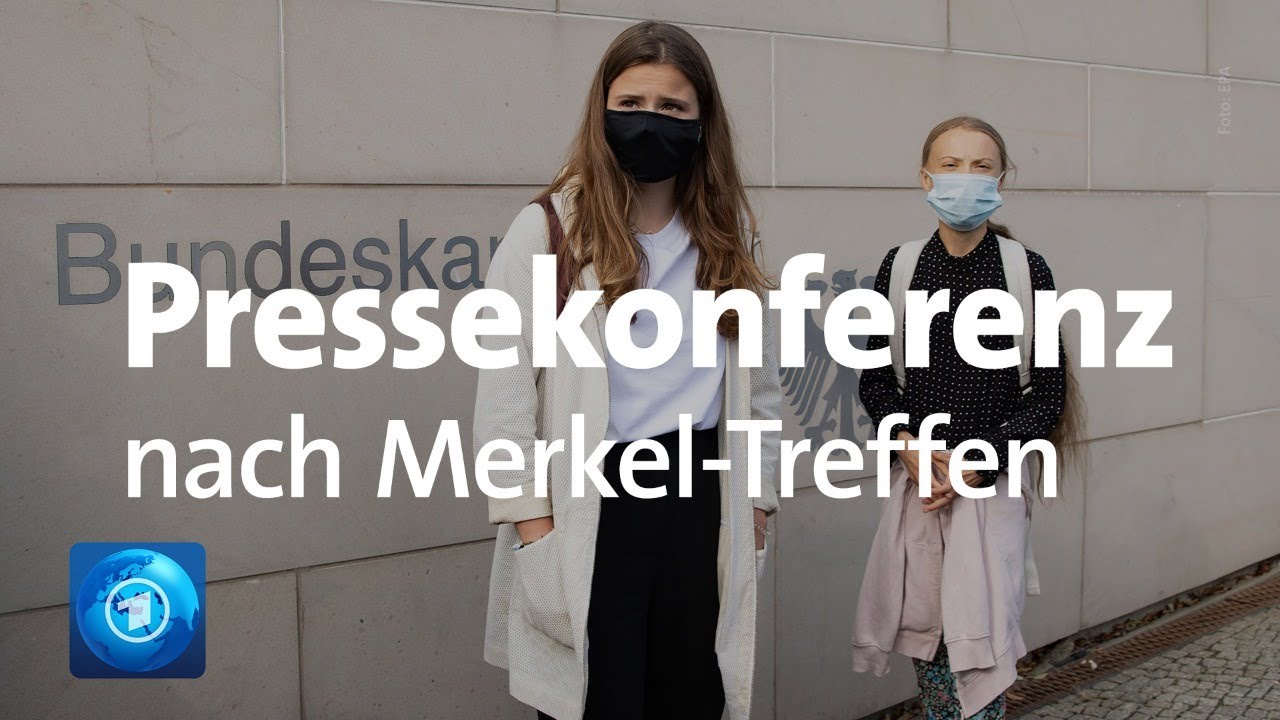 Klimaaktivistinnen Thunberg und Neubauer äußern sich nach Treffen mit Bundeskanzlerin Merkel