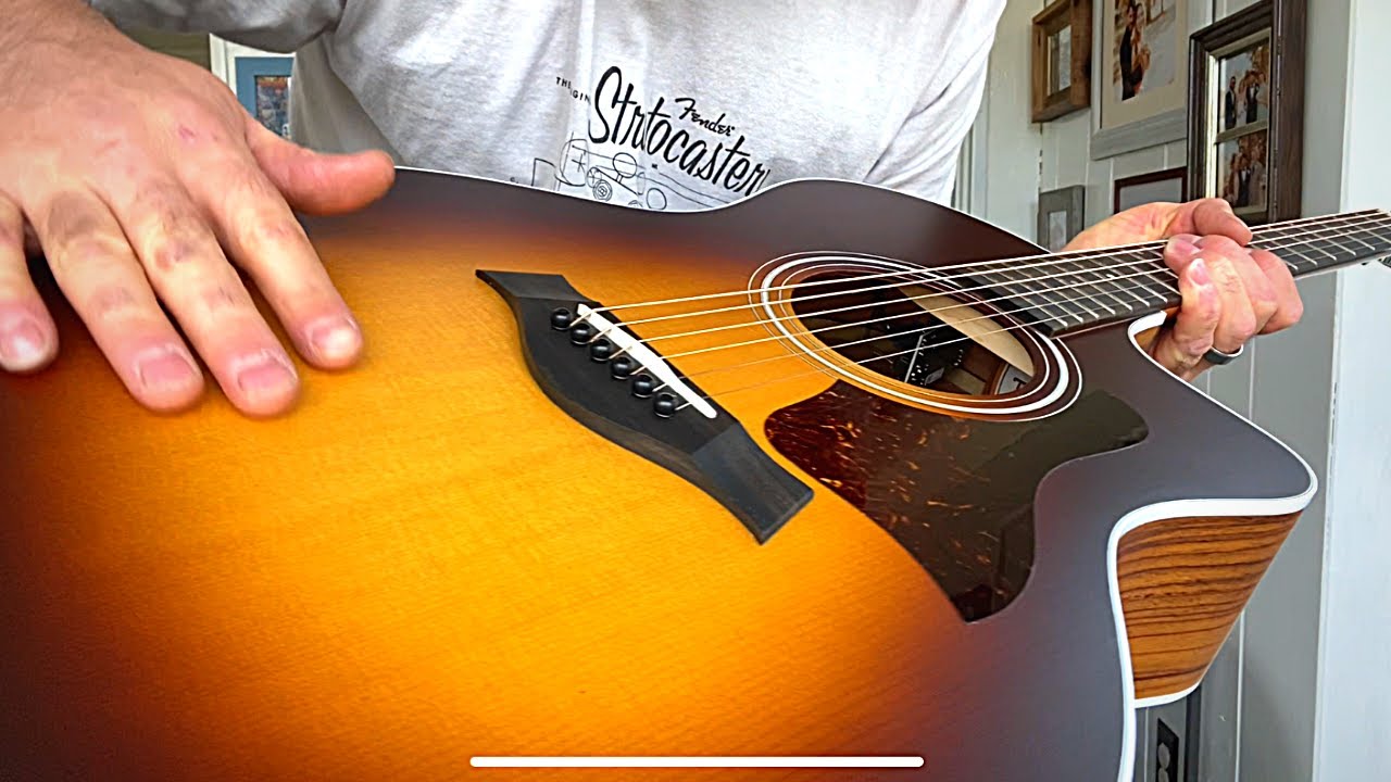 Taylor 114CE Acoustic Guitar - Grand Auditorium - Tobacco Sunburst - Review