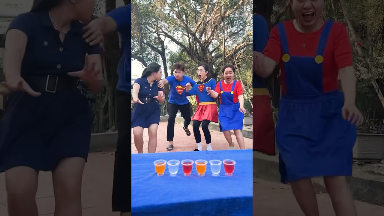 Thử th&aacute;ch uống hết tất cả những cốc nước m&agrave;u sắc v&agrave; đ&aacute;ng đời anh ch&agrave;ng tham lam 👩&zwj;👩&zwj;👧&zwj;👧😤🤣
