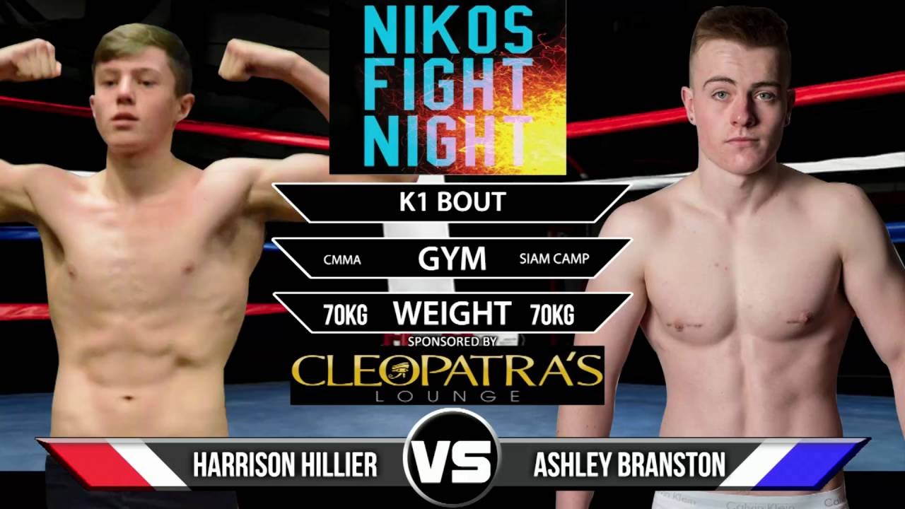 YOUNG K1 FIGHTERS - ASHLEY BRANSTON VS HARRISON HILLIER - NIKO FIGHT NIGHT 8