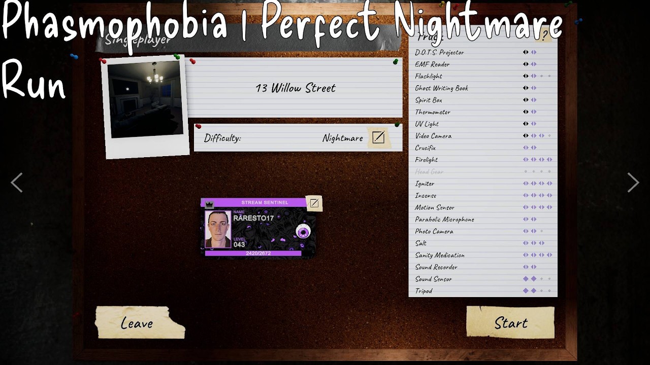Phasmophobia Perfect Nightmare Run