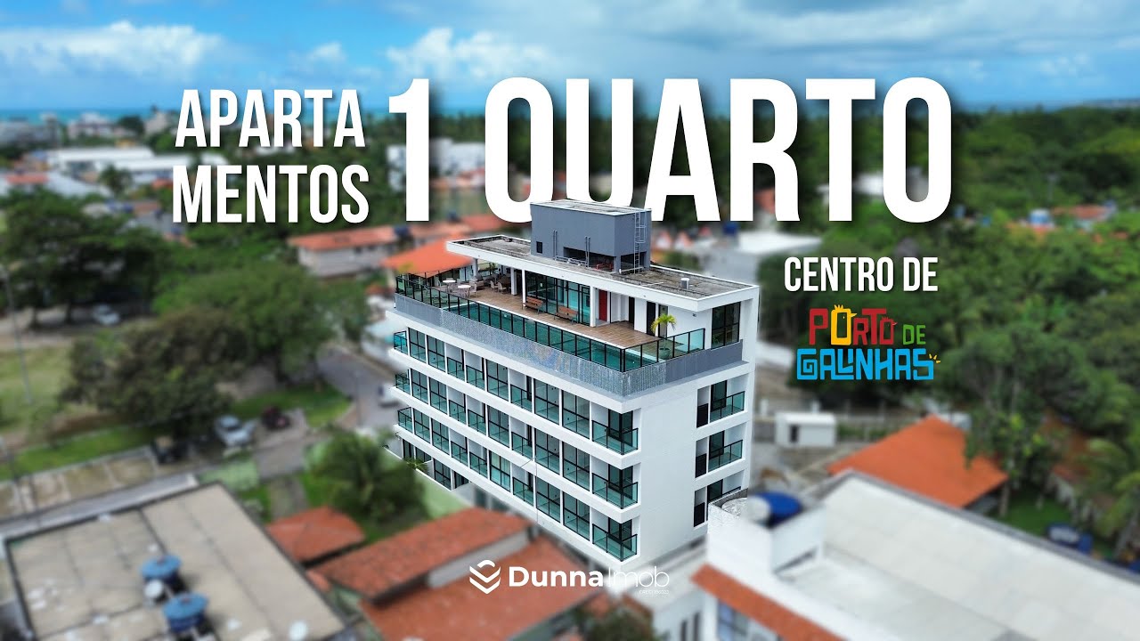 Apartamentos 1 quarto no centro de Porto de Galinhas (Tour completo)