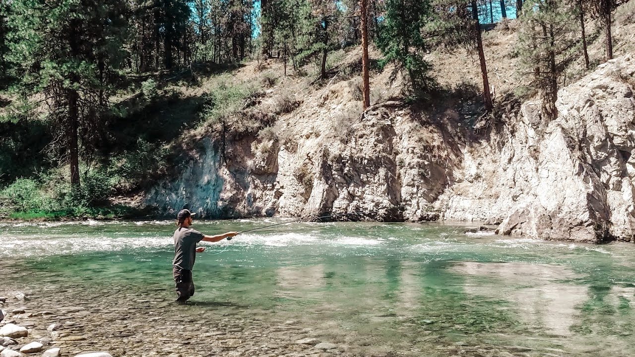 Fly fishing for trout (South Fork Payette River)