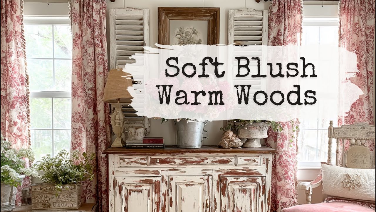 Soft Blush, Whites & Warm Woods | A Romantic Farmhouse Color Palette