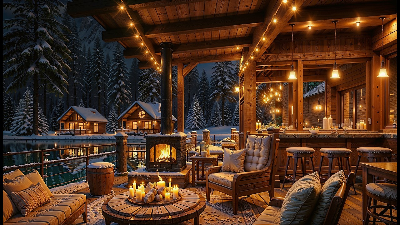 Cozy Fireplace Winter Jazz ☕🔥 | Smooth Jazz for Work, Study & Relaxation