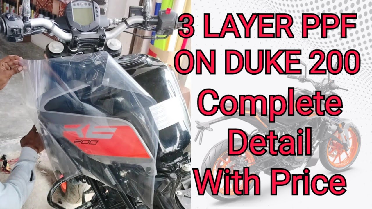 Ktm Duke 200 Lamination | PPF on Ktm Duke 200 | Duke 200 Modification | Paint Protection film.