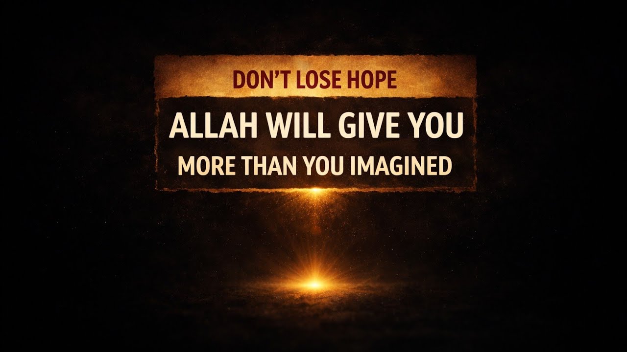 Allah will give you something better than you imagined