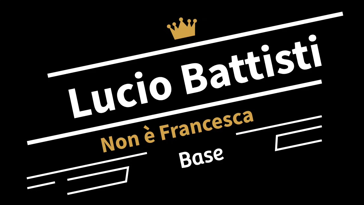 Lucio Battisti - Non &egrave; Francesca - Base originale senza canto