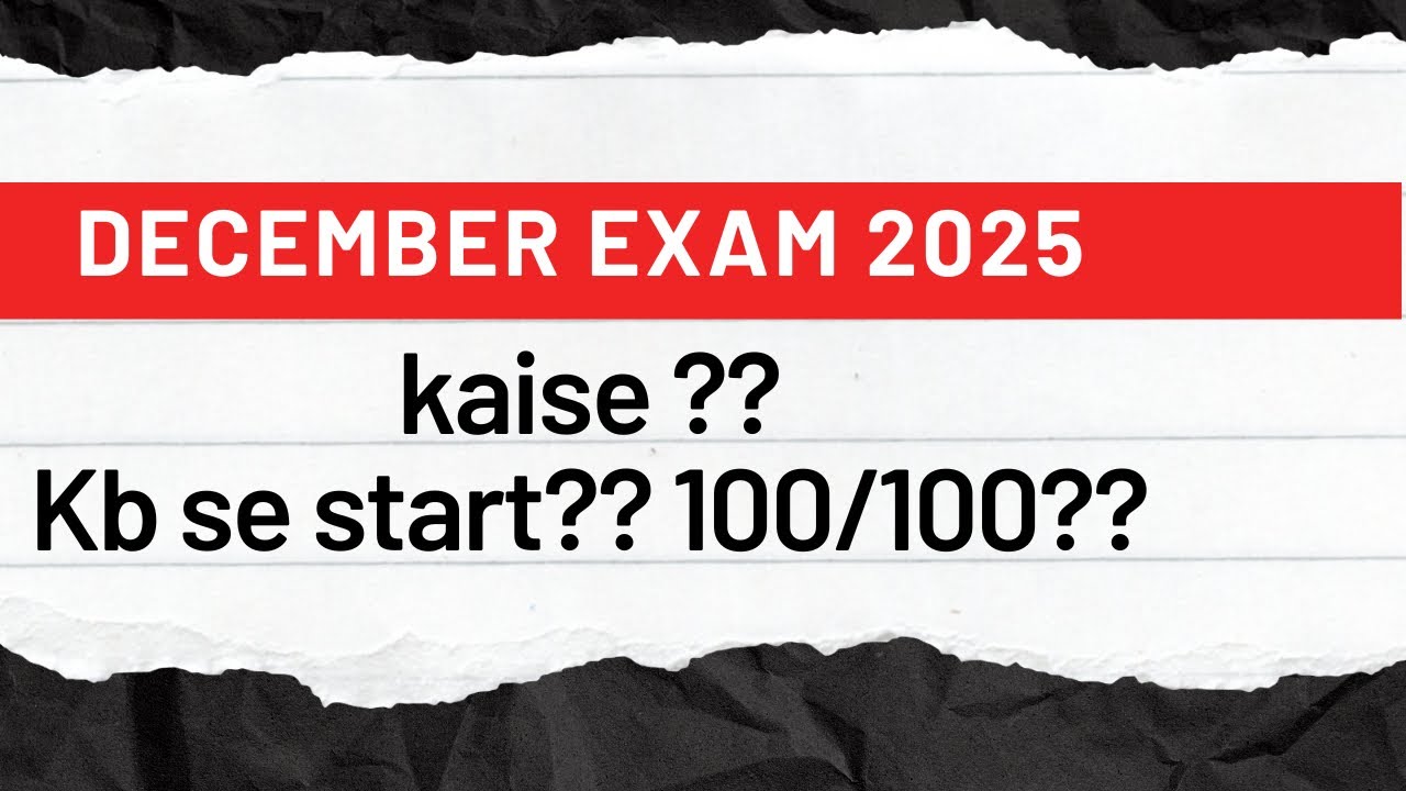 Bcomf Exams preparation December 2025|