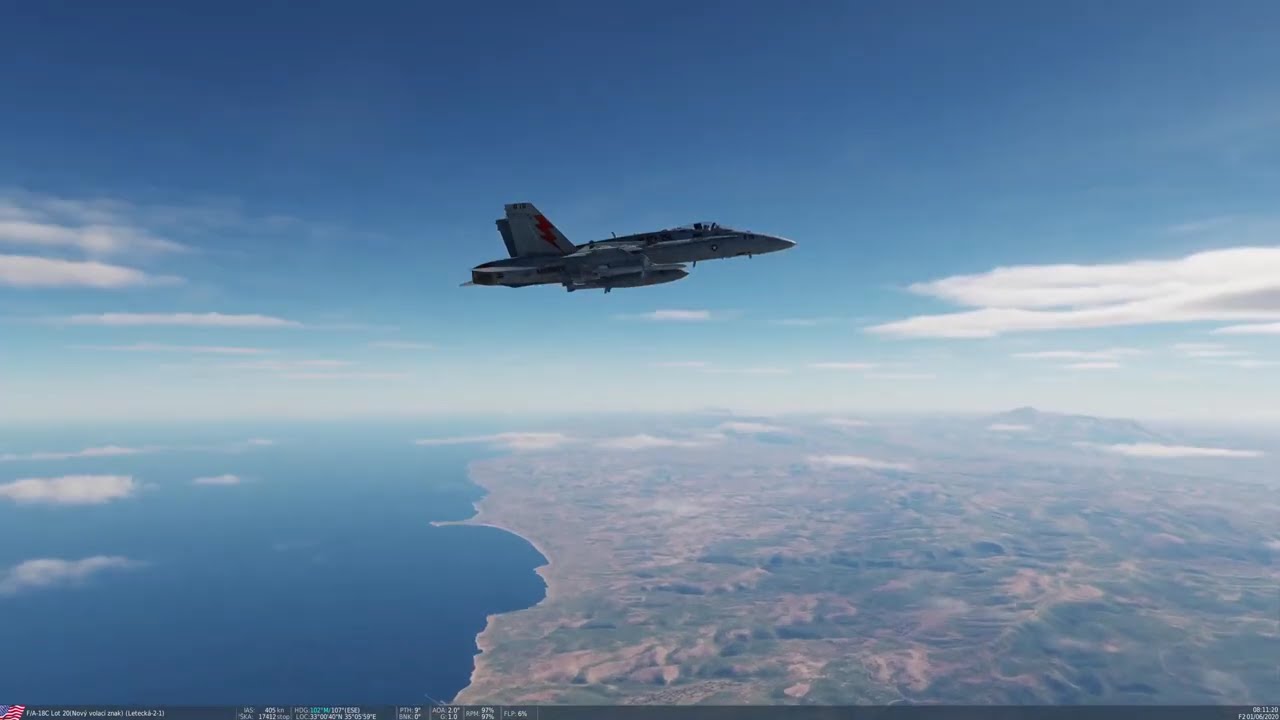 DCS World/F 18c Hornet/Mission: Deep in the desert /Syria map.
