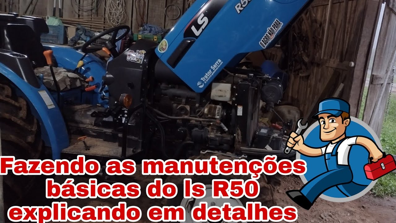 Como trocar o óleo do trator LS R50 (Mateus Pegoraro)