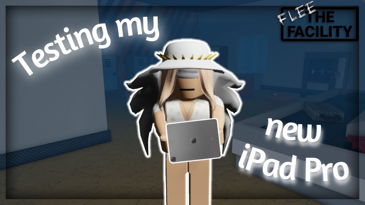 Playing ROBLOX on my new Ipad. (FLee The Facility)