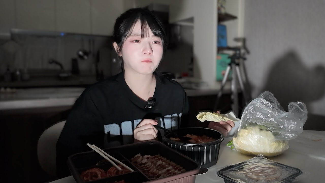 한국에 돌아오자마자 야식 먹고 울어버린 일본인아내..