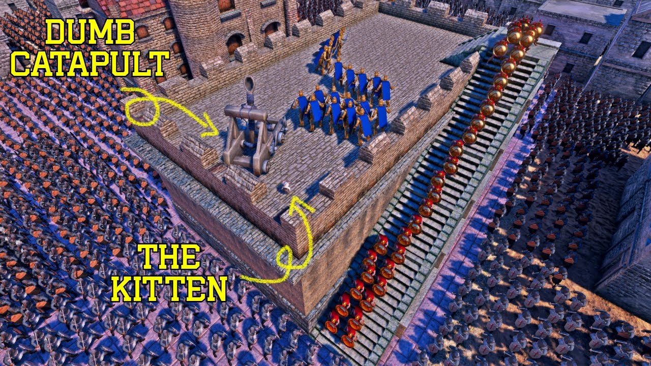 Can Spartans & Knights Rescue the Kitten from Templar?  - Ultimate Epic Battle Simulator UEBS