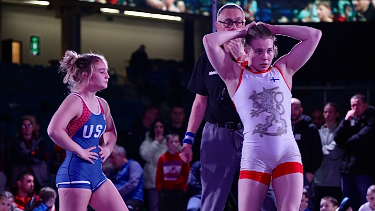Roberta Luostarinen (FIN) vs Ana Malovich (USA) 53kg. Womens wrestling.
