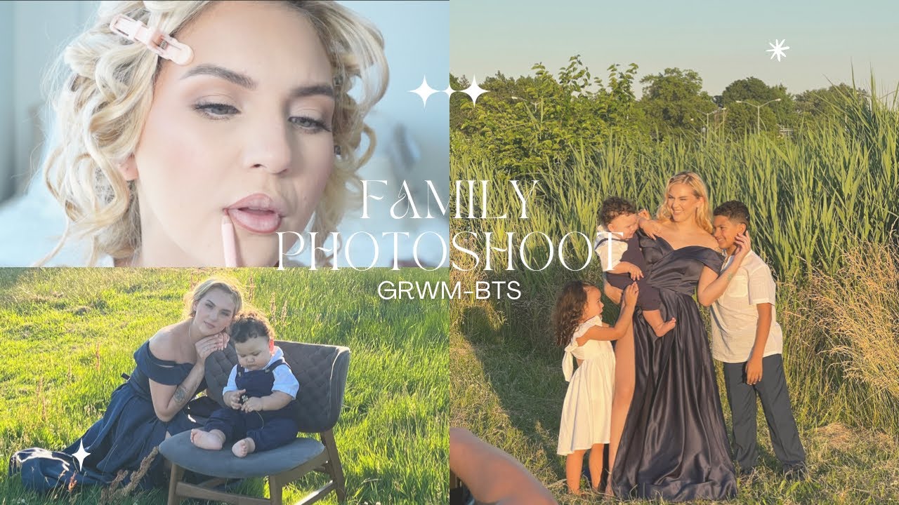 Family Photoshoot+Get Ready with me+behind the scenes
