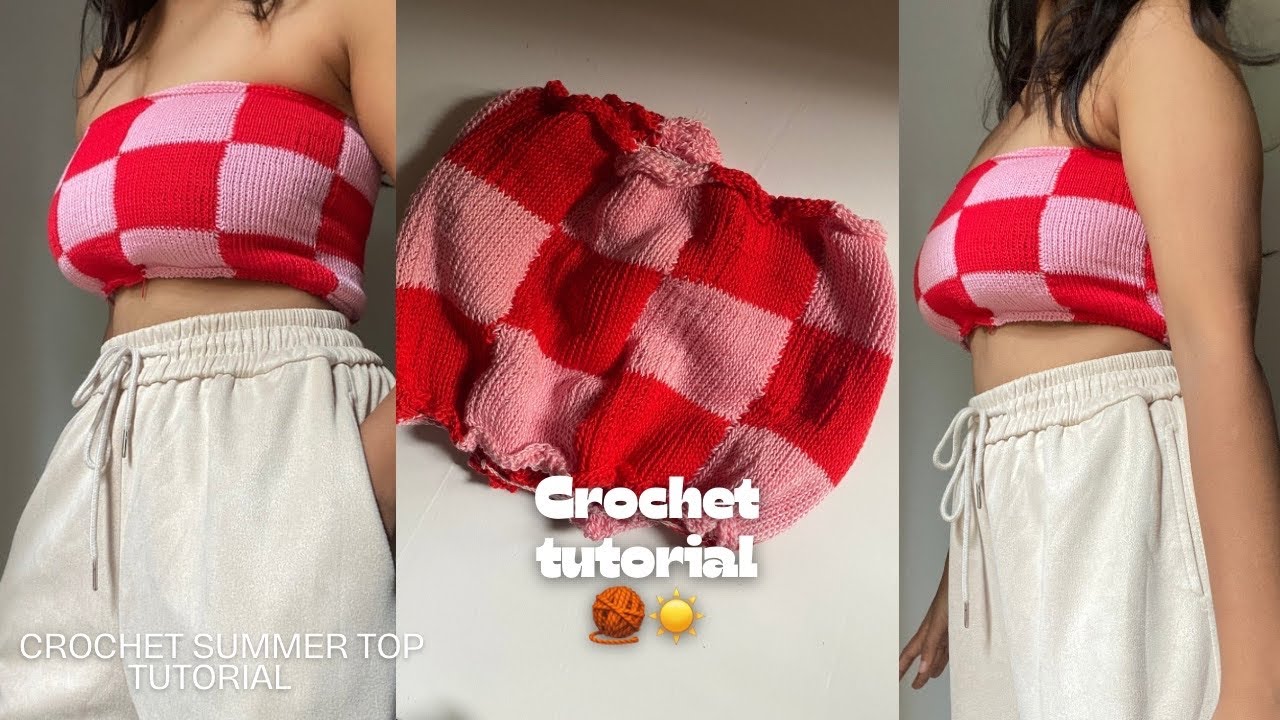 Easy Crochet Checkered Top | Knit-Like Summer Top Tutorial