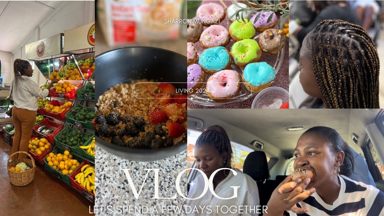 VLOG | Car Mukbang + Best doughnuts In Harare 🇿🇼| New hair | Farmer’s Market Haul #zimyoutuber